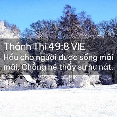 Picture 02 - Thánh Thi 49:8 VIE - Hầu cho người được sống mãi mãi, - Bible Verse Picture