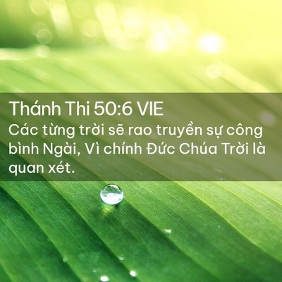 Picture 02 - Thánh Thi 50:6 VIE - Các từng trời sẽ rao truyền sự công - Bible Verse Picture