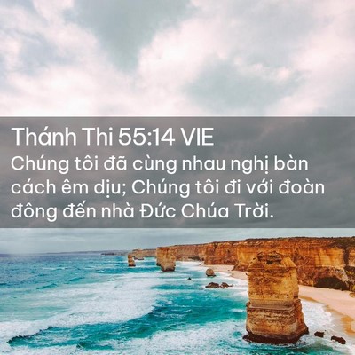 Picture 02 - Thánh Thi 55:14 VIE - Chúng tôi đã cùng nhau nghị bàn cách êm - Bible Verse Picture