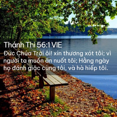 Picture 02 - Thánh Thi 56:1 VIE - Đức Chúa Trời ôi! xin thương xót tôi; - Bible Verse Picture