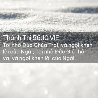 Picture 02 - Thánh Thi 56:10 VIE - Tôi nhờ Đức Chúa Trời, và ngợi khen - Bible Verse Picture