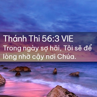 Picture 02 - Thánh Thi 56:3 VIE - Trong ngày sợ hãi, Tôi sẽ để lòng - Bible Verse Picture