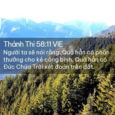 Picture 02 - Thánh Thi 58:11 VIE - Người ta sẽ nói rằng: Quả hẳn có - Bible Verse Picture