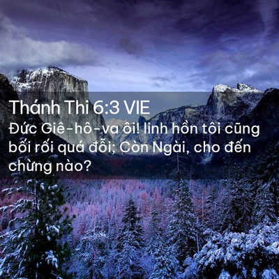 Picture 02 - Thánh Thi 6:3 VIE - Đức Giê-hô-va ôi! linh hồn tôi cũng - Bible Verse Picture