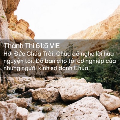 Picture 02 - Thánh Thi 61:5 VIE - Hỡi Đức Chúa Trời, Chúa đã nghe lời - Bible Verse Picture