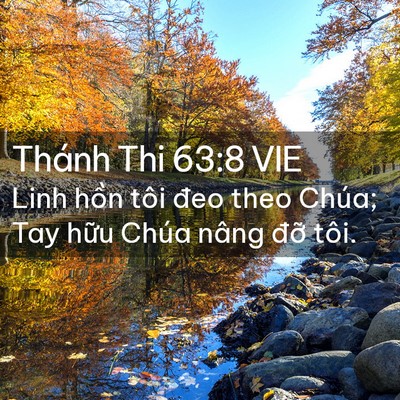 Picture 02 - Thánh Thi 63:8 VIE - Linh hồn tôi đeo theo Chúa; Tay hữu Chúa - Bible Verse Picture