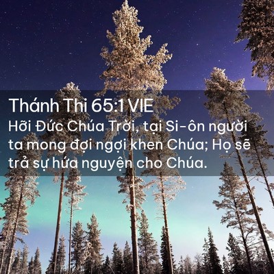 Picture 02 - Thánh Thi 65:1 VIE - Hỡi Đức Chúa Trời, tại Si-ôn người - Bible Verse Picture