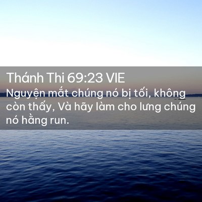Picture 02 - Thánh Thi 69:23 VIE - Nguyện mắt chúng nó bị tối, không còn - Bible Verse Picture