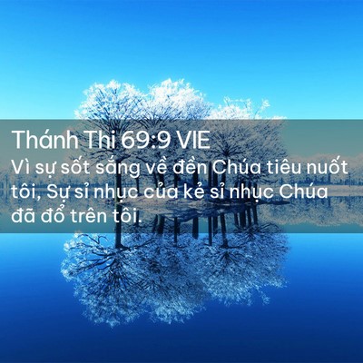 Picture 02 - Thánh Thi 69:9 VIE - Vì sự sốt sắng về đền Chúa tiêu - Bible Verse Picture