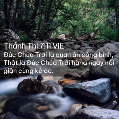 Picture 02 - Thánh Thi 7:11 VIE - Đức Chúa Trời là quan án công bình, - Bible Verse Picture