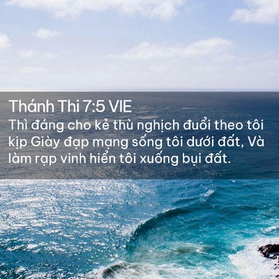 Picture 02 - Thánh Thi 7:5 VIE - Thì đáng cho kẻ thù nghịch đuổi theo - Bible Verse Picture