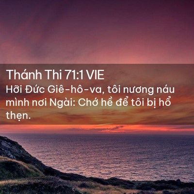 Picture 02 - Thánh Thi 71:1 VIE - Hỡi Đức Giê-hô-va, tôi nương náu mình - Bible Verse Picture