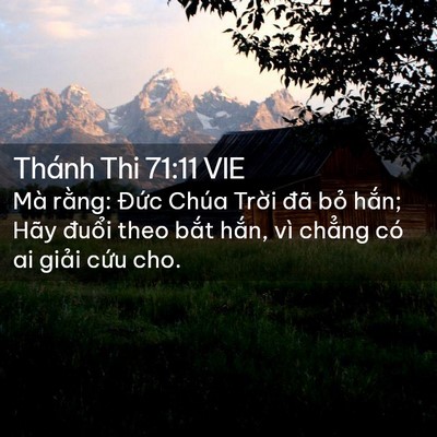 Picture 02 - Thánh Thi 71:11 VIE - Mà rằng: Đức Chúa Trời đã bỏ hắn; - Bible Verse Picture