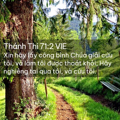 Picture 02 - Thánh Thi 71:2 VIE - Xin hãy lấy công bình Chúa giải cứu - Bible Verse Picture
