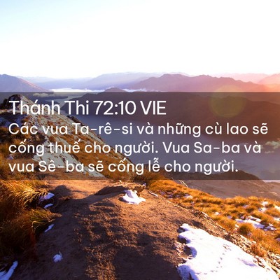 Picture 02 - Thánh Thi 72:10 VIE - Các vua Ta-rê-si và những cù lao sẽ - Bible Verse Picture