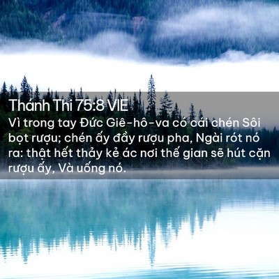 Picture 02 - Thánh Thi 75:8 VIE - Vì trong tay Đức Giê-hô-va có cái chén - Bible Verse Picture