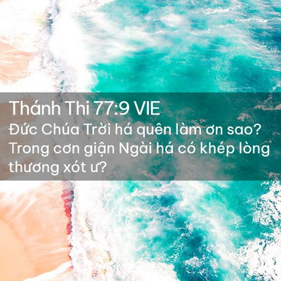 Picture 02 - Thánh Thi 77:9 VIE - Đức Chúa Trời há quên làm ơn sao? Trong - Bible Verse Picture
