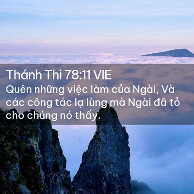 Picture 02 - Thánh Thi 78:11 VIE - Quên những việc làm của Ngài, Và các - Bible Verse Picture