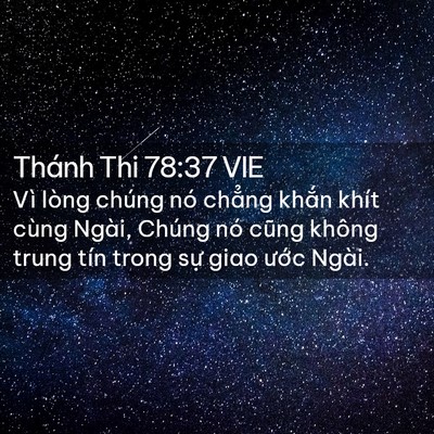 Picture 02 - Thánh Thi 78:37 VIE - Vì lòng chúng nó chẳng khắn khít cùng - Bible Verse Picture
