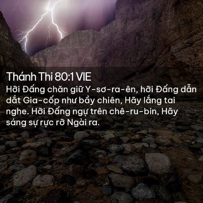 Picture 02 - Thánh Thi 80:1 VIE - Hỡi Đấng chăn giữ Y-sơ-ra-ên, hỡi - Bible Verse Picture