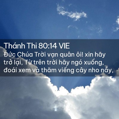 Picture 02 - Thánh Thi 80:14 VIE - Đức Chúa Trời vạn quân ôi! xin hãy - Bible Verse Picture