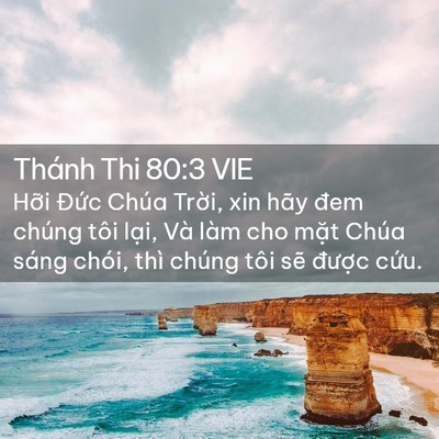 Picture 02 - Thánh Thi 80:3 VIE - Hỡi Đức Chúa Trời, xin hãy đem chúng - Bible Verse Picture