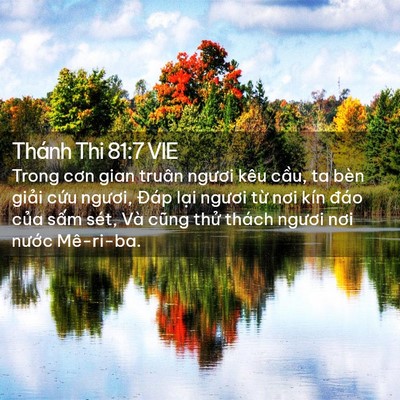 Picture 02 - Thánh Thi 81:7 VIE - Trong cơn gian truân ngươi kêu cầu, ta - Bible Verse Picture