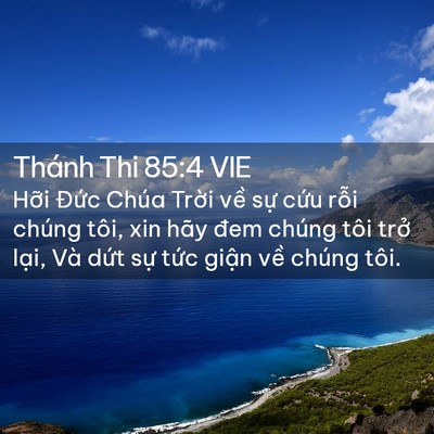 Picture 02 - Thánh Thi 85:4 VIE - Hỡi Đức Chúa Trời về sự cứu rỗi - Bible Verse Picture