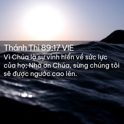 Picture 02 - Thánh Thi 89:17 VIE - Vì Chúa là sự vinh hiển về sức lực - Bible Verse Picture