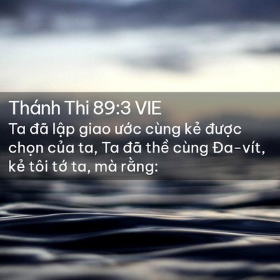 Picture 02 - Thánh Thi 89:3 VIE - Ta đã lập giao ước cùng kẻ được - Bible Verse Picture