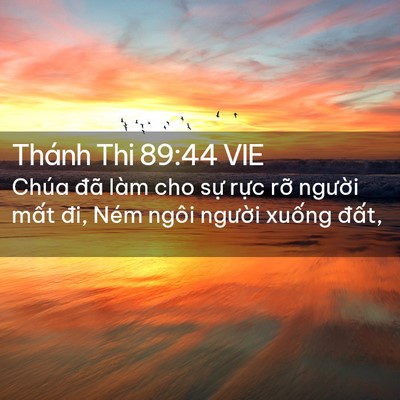 Picture 02 - Thánh Thi 89:44 VIE - Chúa đã làm cho sự rực rỡ người - Bible Verse Picture