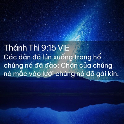 Picture 02 - Thánh Thi 9:15 VIE - Các dân đã lún xuống trong hố chúng nó - Bible Verse Picture