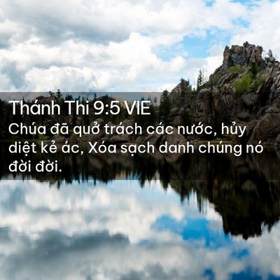 Picture 02 - Thánh Thi 9:5 VIE - Chúa đã quở trách các nước, hủy - Bible Verse Picture