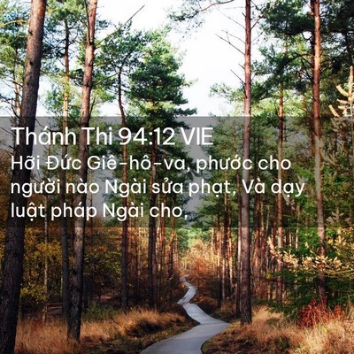 Picture 02 - Thánh Thi 94:12 VIE - Hỡi Đức Giê-hô-va, phước cho người - Bible Verse Picture