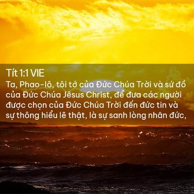 Picture 02 - Tít 1:1 VIE - Ta, Phao-lô, tôi tớ của Đức Chúa Trời - Bible Verse Picture