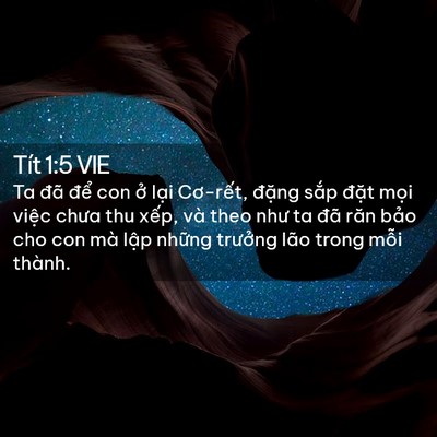 Picture 02 - Tít 1:5 VIE - Ta đã để con ở lại Cơ-rết, đặng - Bible Verse Picture