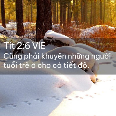 Picture 02 - Tít 2:6 VIE - Cũng phải khuyên những người tuổi - Bible Verse Picture
