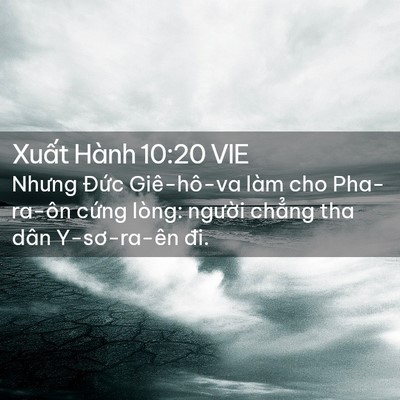 Picture 02 - Xuất Hành 10:20 VIE - Nhưng Đức Giê-hô-va làm cho Pha-ra-ôn - Bible Verse Picture