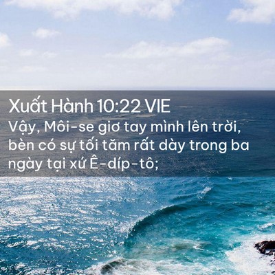 Picture 02 - Xuất Hành 10:22 VIE - Vậy, Môi-se giơ tay mình lên trời, bèn - Bible Verse Picture