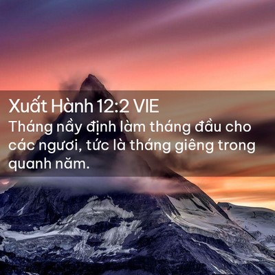 Picture 02 - Xuất Hành 12:2 VIE - Tháng nầy định làm tháng đầu cho các - Bible Verse Picture
