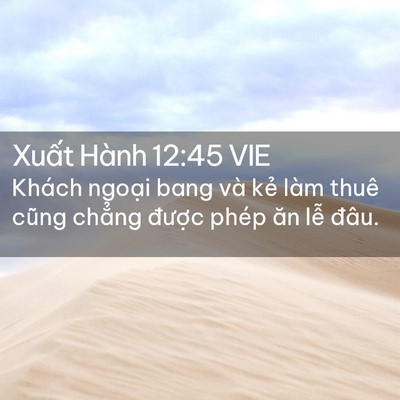 Picture 02 - Xuất Hành 12:45 VIE - Khách ngoại bang và kẻ làm thuê cũng - Bible Verse Picture