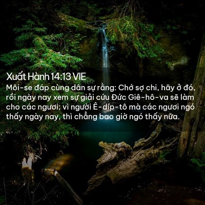 Picture 02 - Xuất Hành 14:13 VIE - Môi-se đáp cùng dân sự rằng: Chớ sợ - Bible Verse Picture