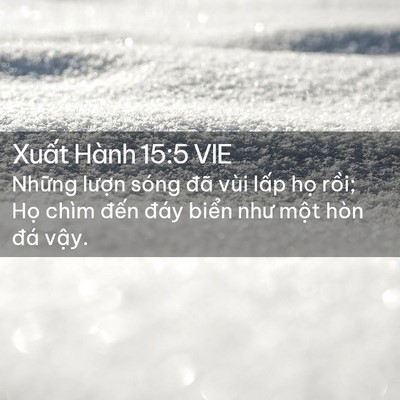 Picture 02 - Xuất Hành 15:5 VIE - Những lượn sóng đã vùi lấp họ rồi; - Bible Verse Picture