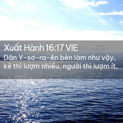 Picture 02 - Xuất Hành 16:17 VIE - Dân Y-sơ-ra-ên bèn làm như vậy, kẻ thì - Bible Verse Picture