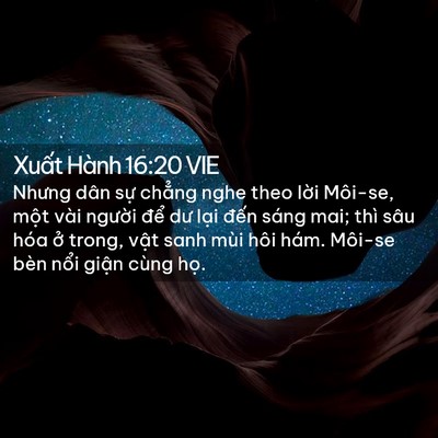 Picture 02 - Xuất Hành 16:20 VIE - Nhưng dân sự chẳng nghe theo lời Môi-se, - Bible Verse Picture