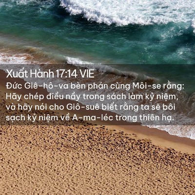 Picture 02 - Xuất Hành 17:14 VIE - Đức Giê-hô-va bèn phán cùng Môi-se - Bible Verse Picture