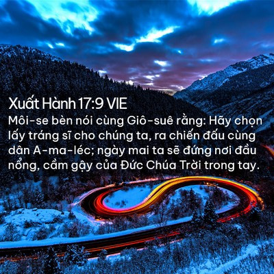 Picture 02 - Xuất Hành 17:9 VIE - Môi-se bèn nói cùng Giô-suê rằng: Hãy - Bible Verse Picture