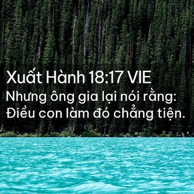 Picture 02 - Xuất Hành 18:17 VIE - Nhưng ông gia lại nói rằng: Điều con - Bible Verse Picture