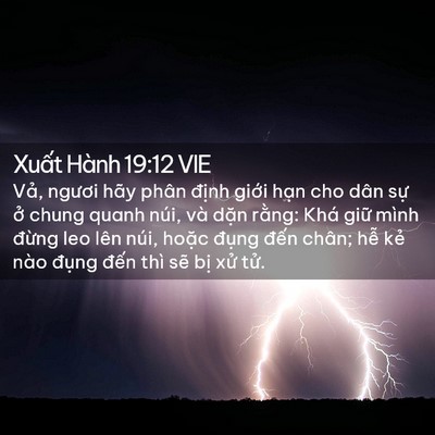 Picture 02 - Xuất Hành 19:12 VIE - Vả, ngươi hãy phân định giới hạn cho - Bible Verse Picture