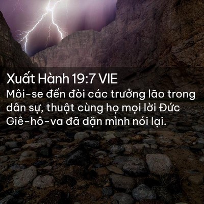 Picture 02 - Xuất Hành 19:7 VIE - Môi-se đến đòi các trưởng lão trong - Bible Verse Picture